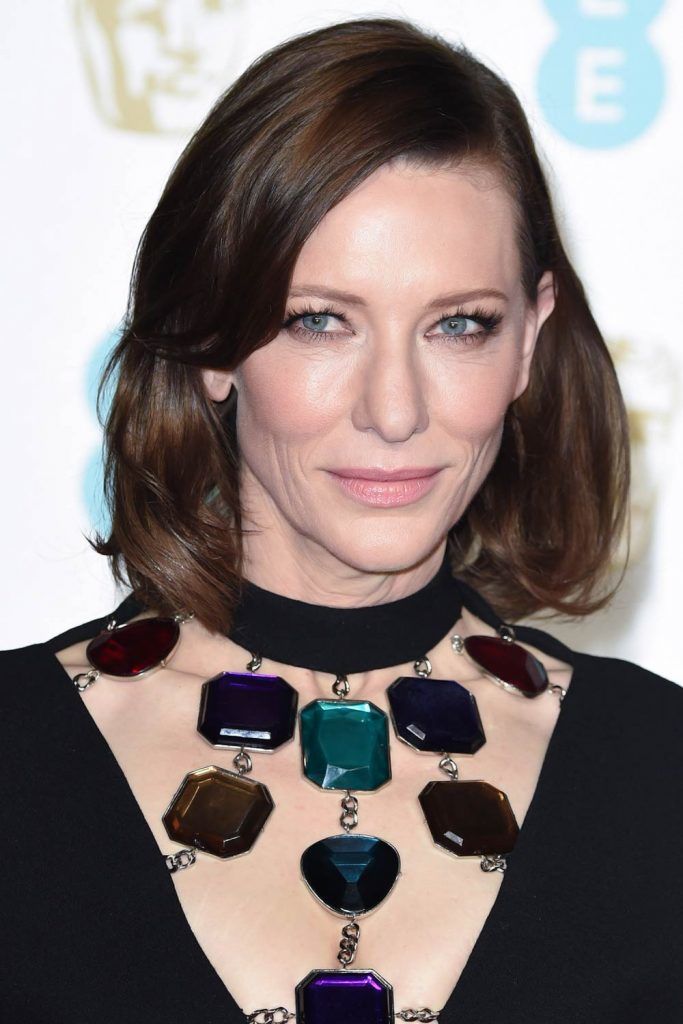 Cate Blanchett: Side Swept Long Bangs #hairstylesforwomenover50