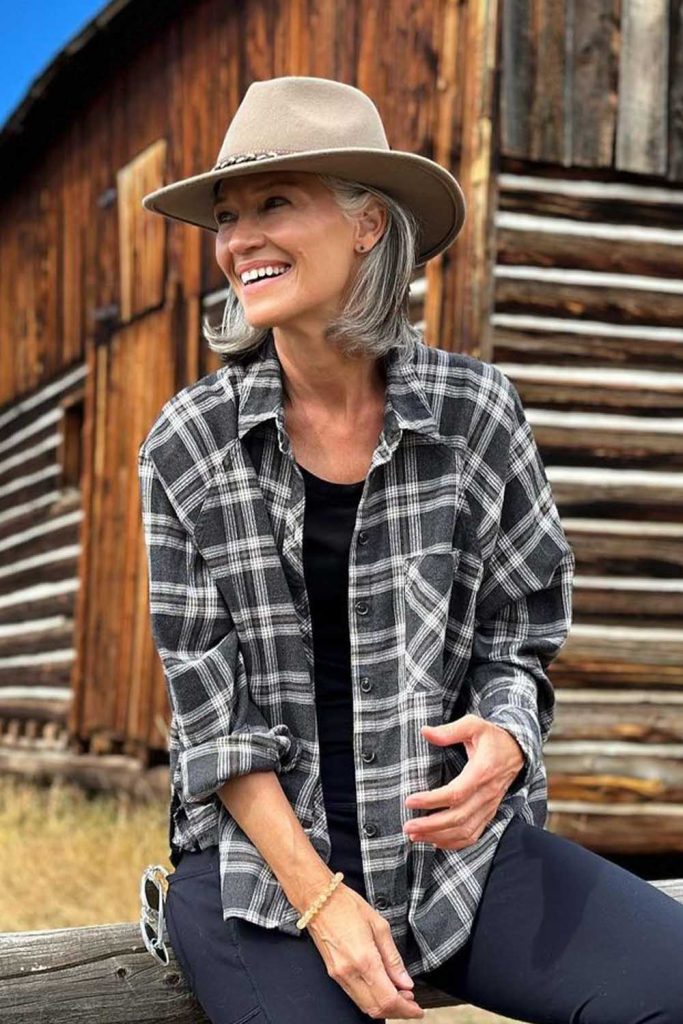 Country Hairstyle with Hat