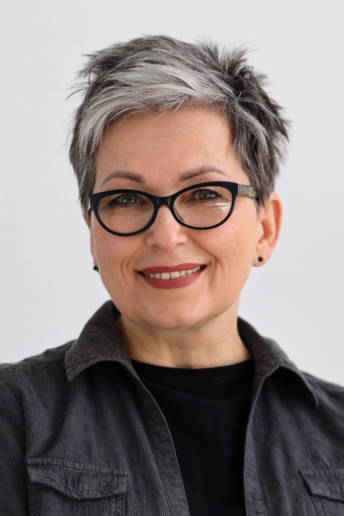 Salt and Pepper Accet Pixie