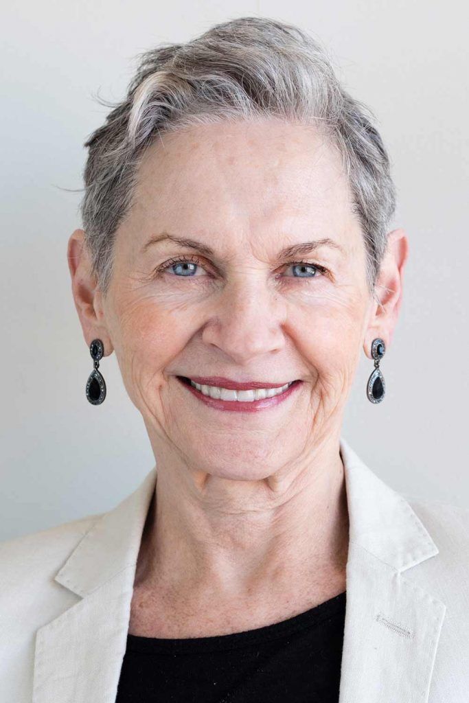 Silver, Feathered Pixie Cut