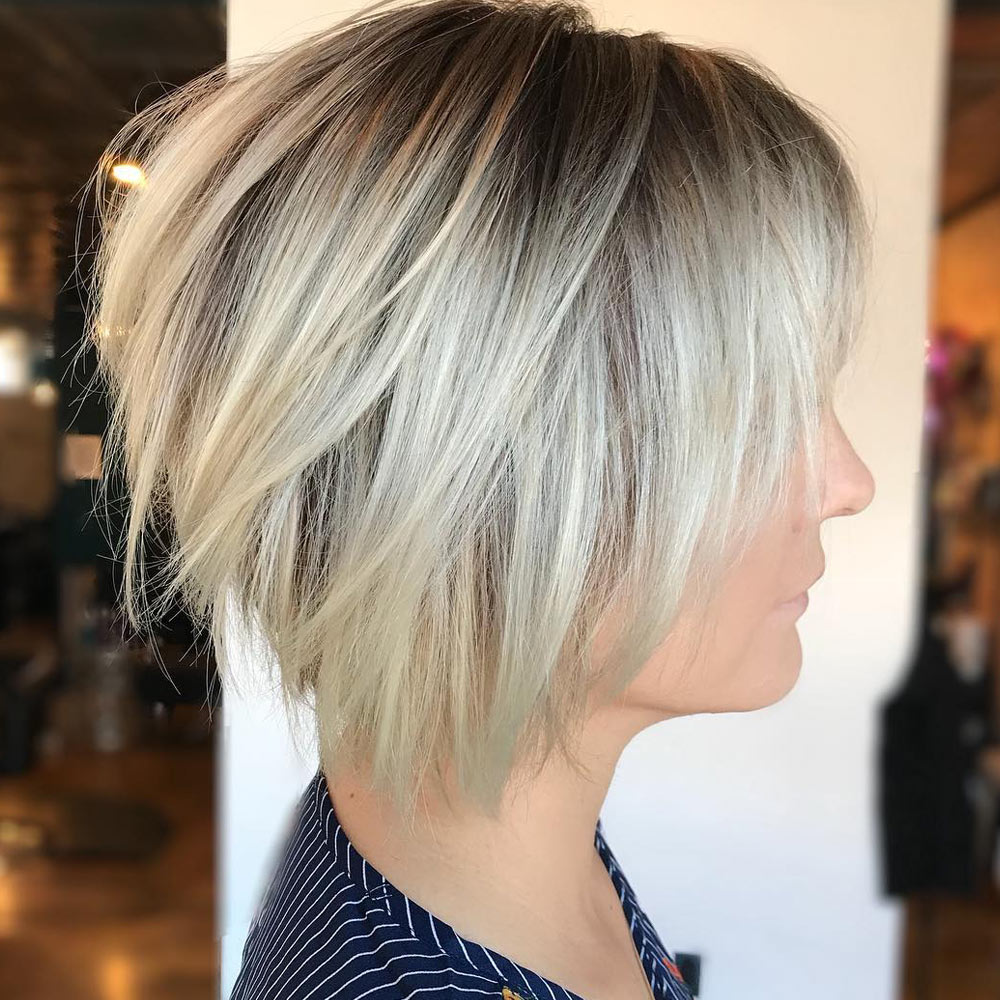 Soft Blonde Chin-Length Bob Hairstyle