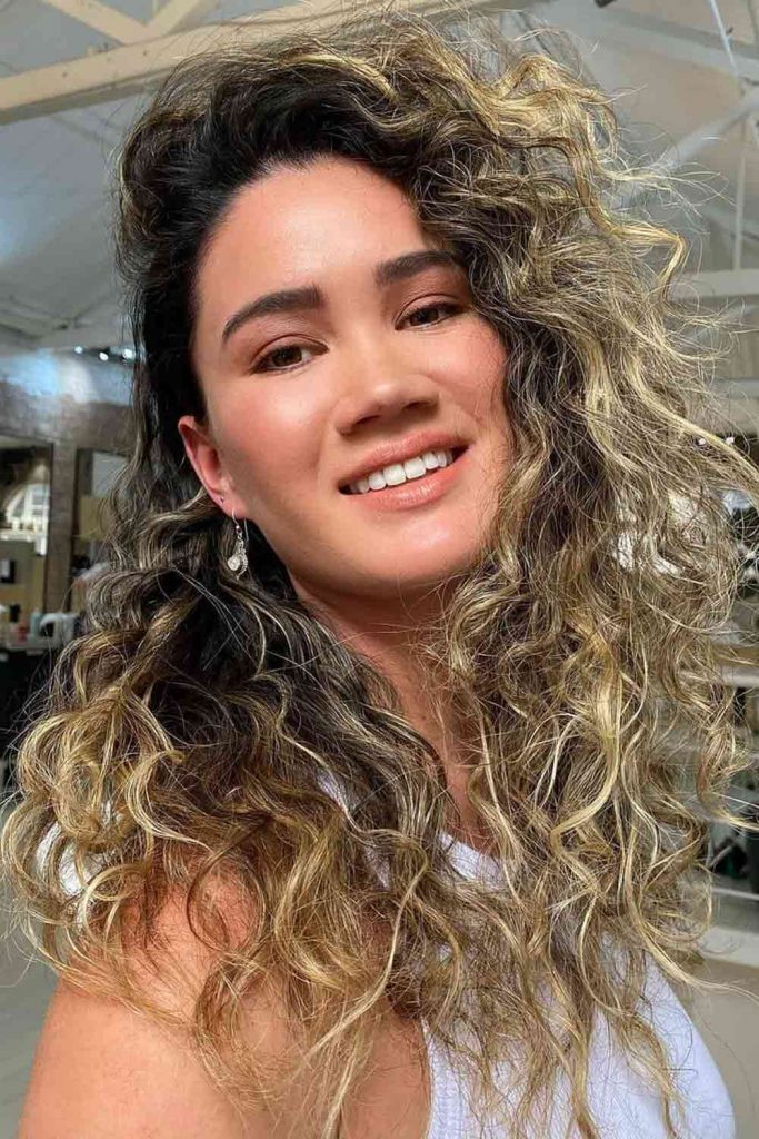 Long Side Swept Bangs + Beachy Waves