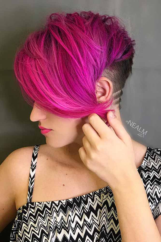 Don&rsquo;t Forget About Your Face Shape #sidesweptbangs #pixiecut #longpixie #pinkhair