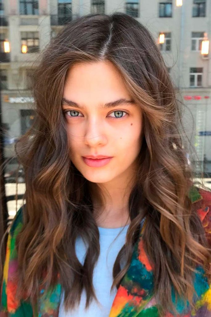 Natural Looking Side Swept Bangs For Long Thin Hair