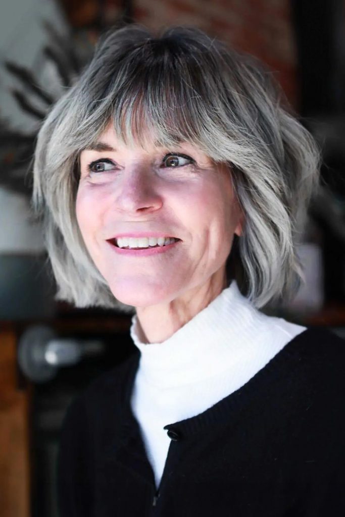 Bottleneck Bangs for Bob Haircut #stackedbob #bobhaircut #bobhairstyles