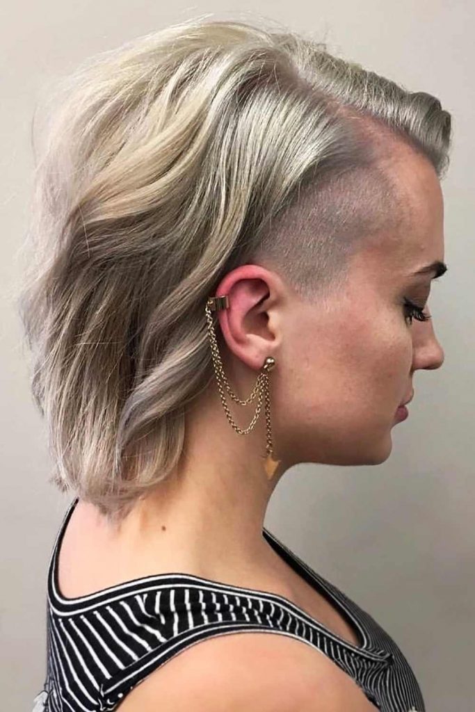 Wavy Bob With Undercut #stackedbob #bobhaircut #bobhairstyles