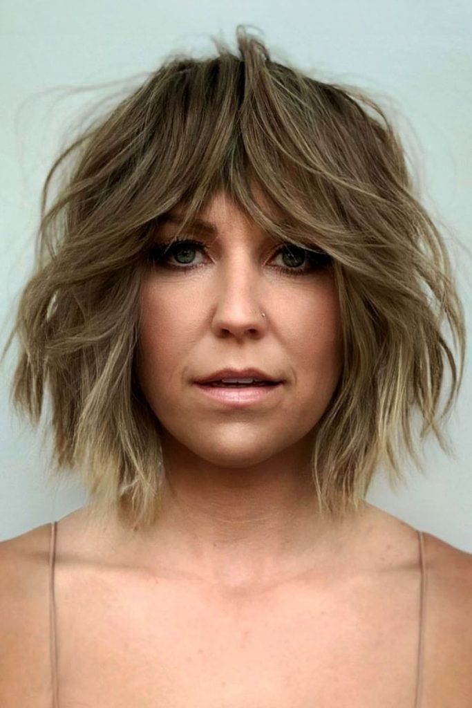 Wavy Bob With Fringe
