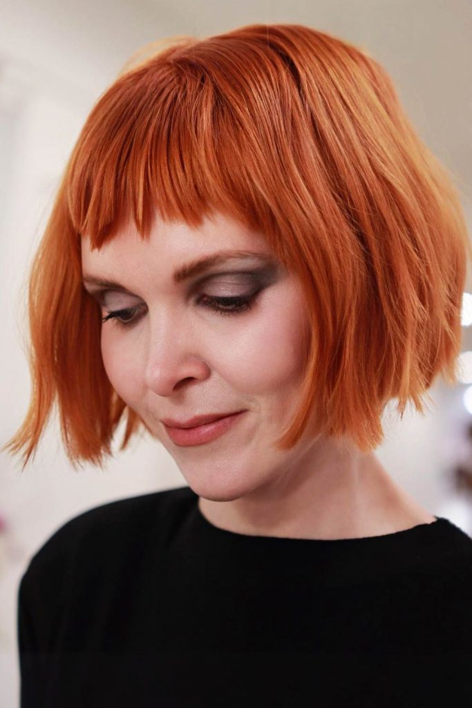 Bob with Layered Fringe #stackedbob #bobhaircut #bobhairstyles