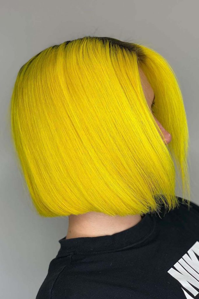 Yellow Blunt Bob