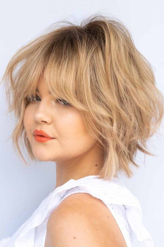 Blonde Bob With A Bang