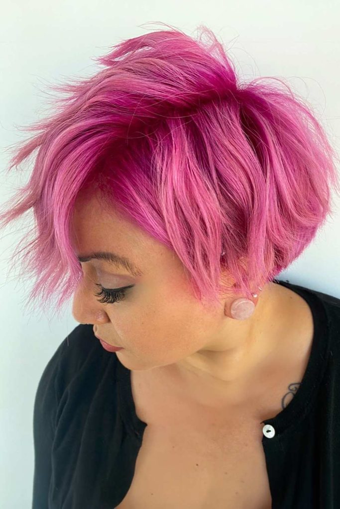 Asymmetric Pink Bob 