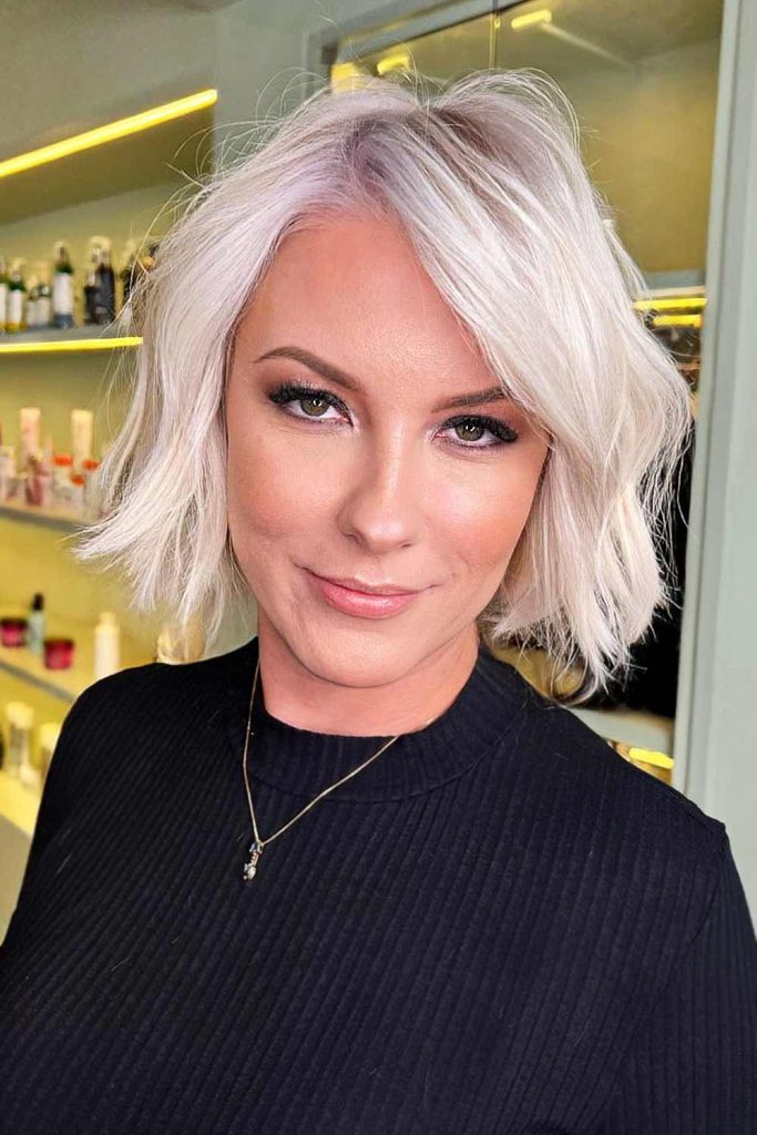 Layered Chin Length Messy Bob 