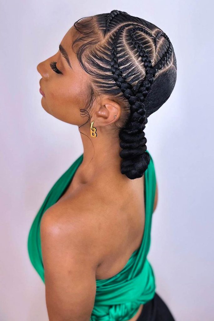 Tribal Braids with Low Bun #tribalbraids #braids