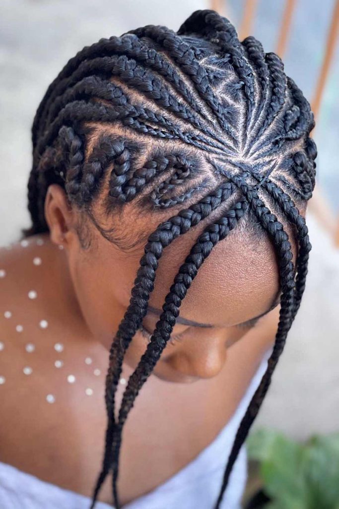 Zig Zag Tribal Braids #tribalbraids #braids
