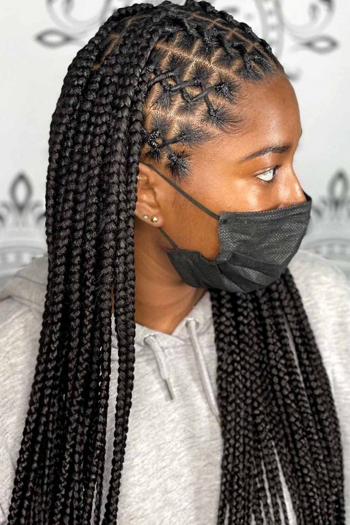 Criss Cross Knotless Braids