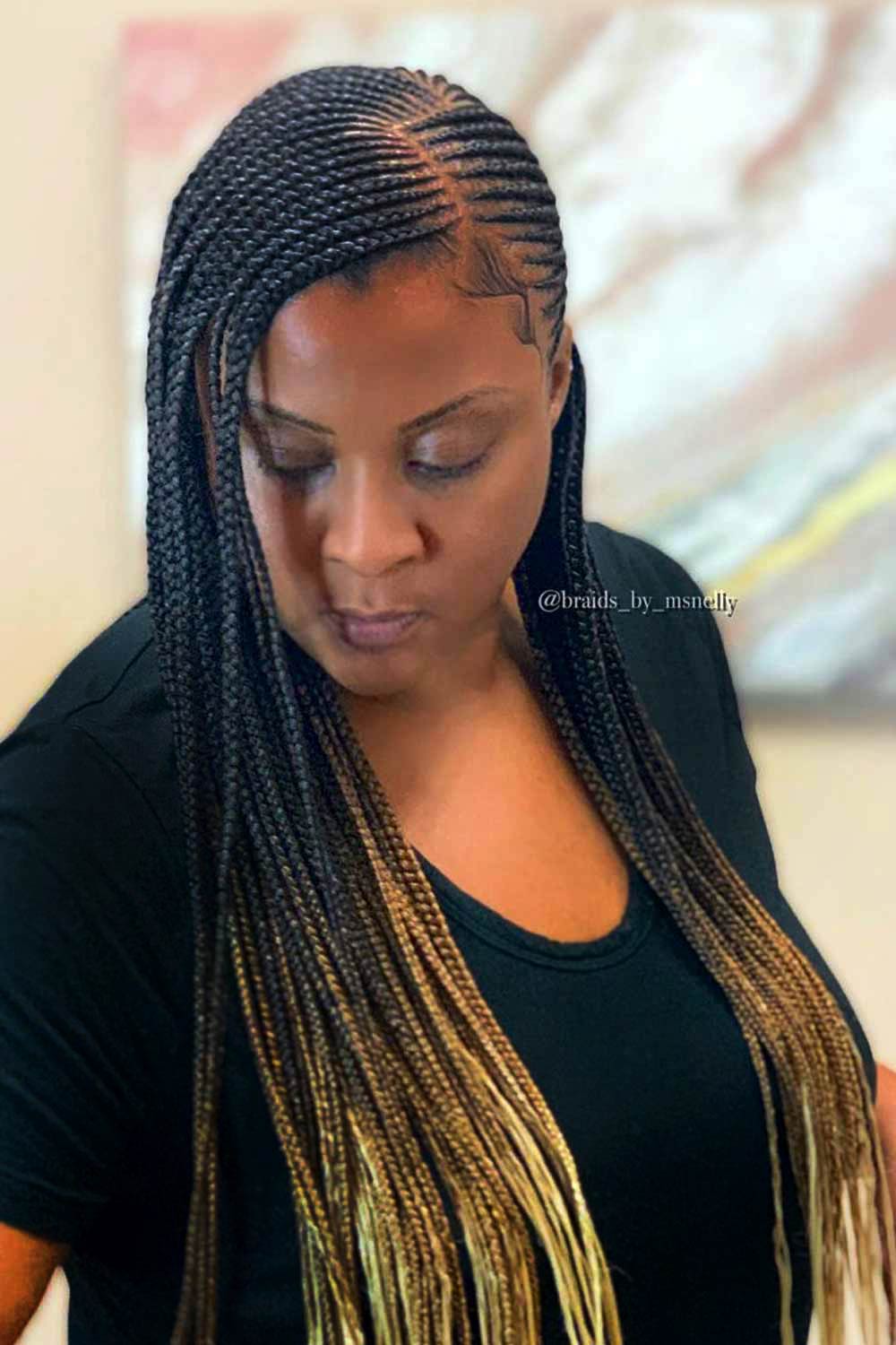 If you want to get ombre hair, a tribal braid style should not stop you