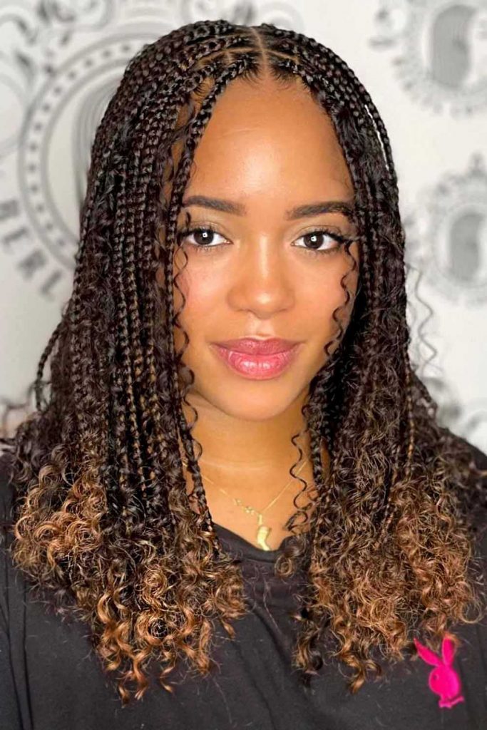 Bohemian Tribal Braids with Curls