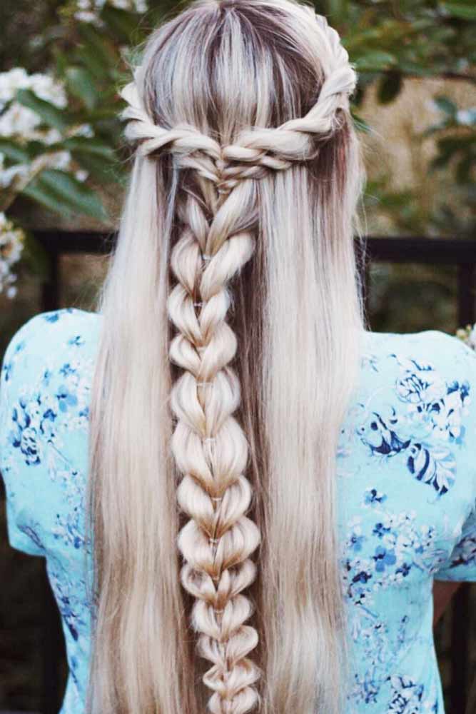 Combine Twisted Crown Braid with Another Braid