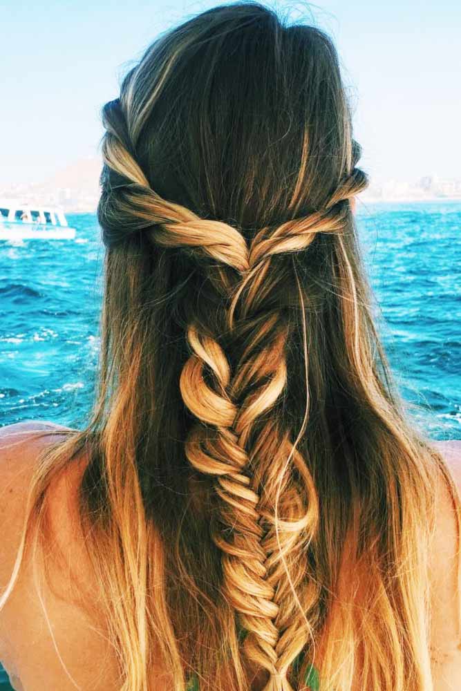 Combine Twisted Crown Braid with Another Braid 