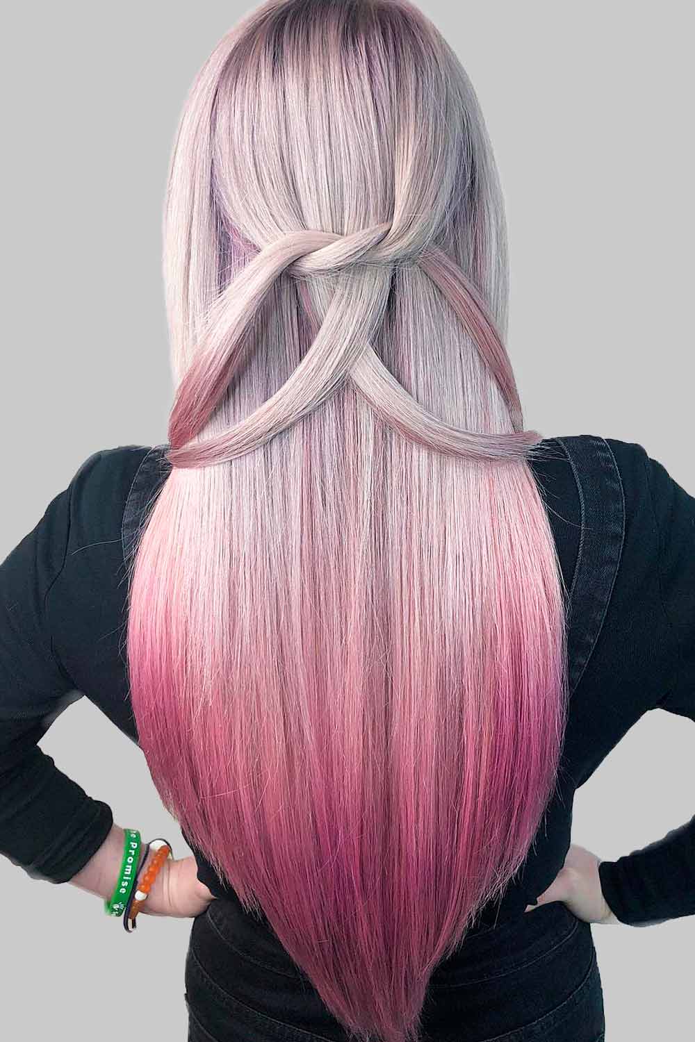 Bright Ombre Style with V-Cut Hair #vcuthairshape #vcuthair #vhaircut